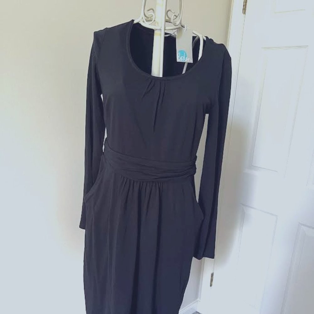 Boden Black Long Sleeve Dress